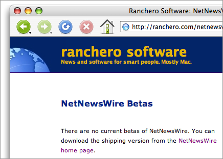 No NetNewsWire betas